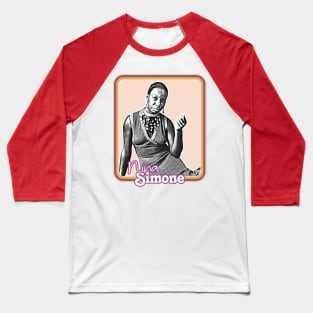 Nina Simone //// Retro Fan Art Design Baseball T-Shirt